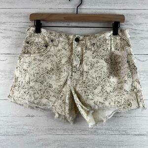 Free People NWT Paisley Printed Cut Off Shorts Size 25